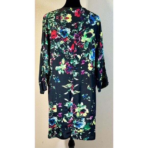 Maeve Petal Palette Dolman Slouchy Split Hem Mini Dress Women's Small - Picture 6 of 12